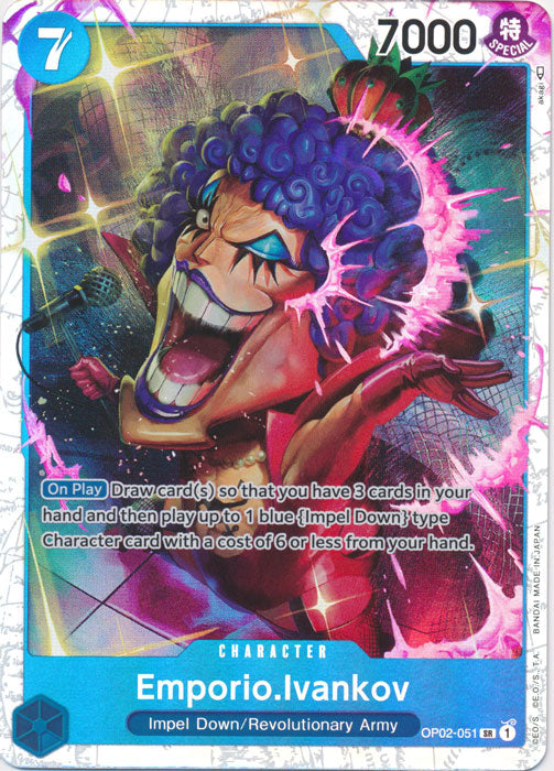 Emporio.Ivankov (051) #OP02-051 -  Super Rare OP-02 Paramount War