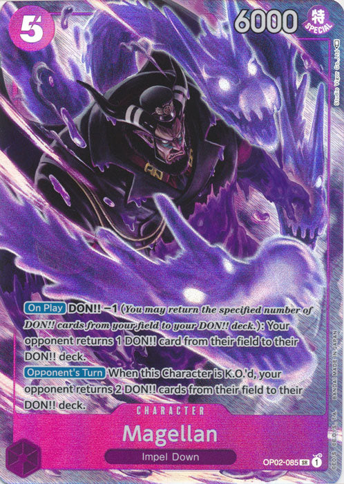 ALTERNATE ART Magellan - OP02-085 - SR OP-02 Paramount War Cherry Collectables ALTERNATE ART Magellan - OP02-085 - SR OP-02 Paramount War Cherry Collectables
