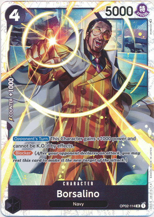 Borsalino #OP02-114 -  Super Rare OP-02 Paramount War