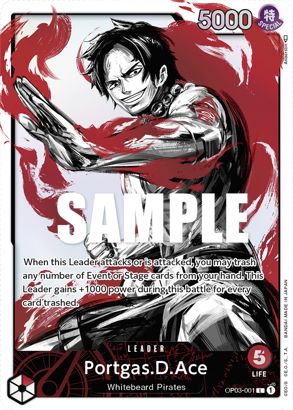 Portgas.D.Ace (Alternate Art) #OP03-001 - L OP-03 Pillars of Strength