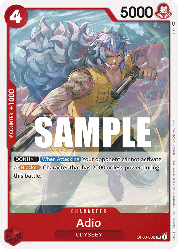 Adio #OP03-002 - Uncommon OP-03 Pillars of Strength