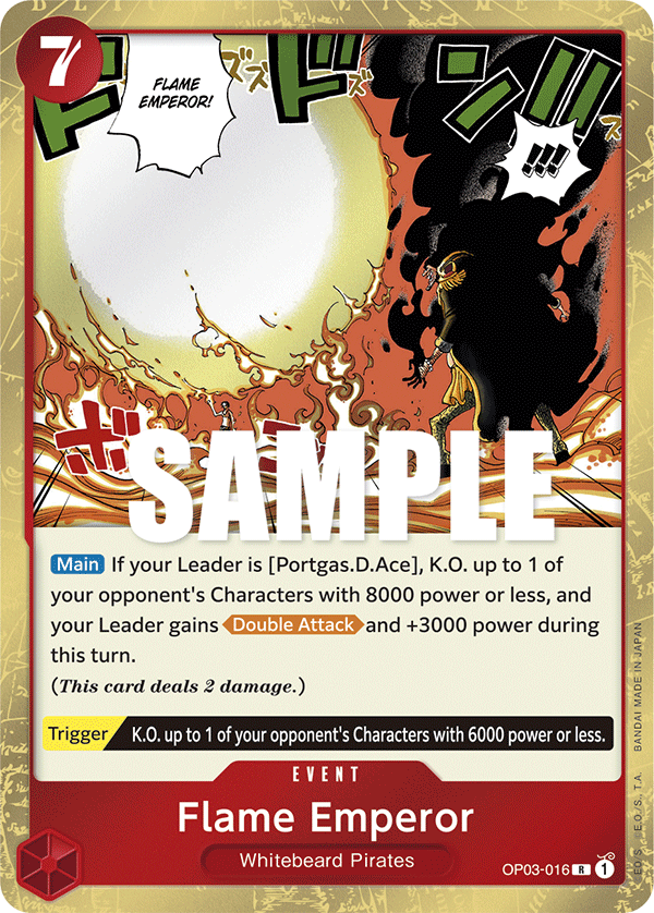 Flame Emperor #OP03-016 - Rare OP-03 Pillars of Strength