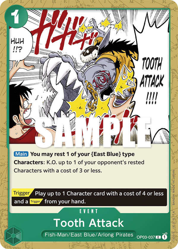 Tooth Attack #OP03-037 - Common OP-03 Pillars of Strength