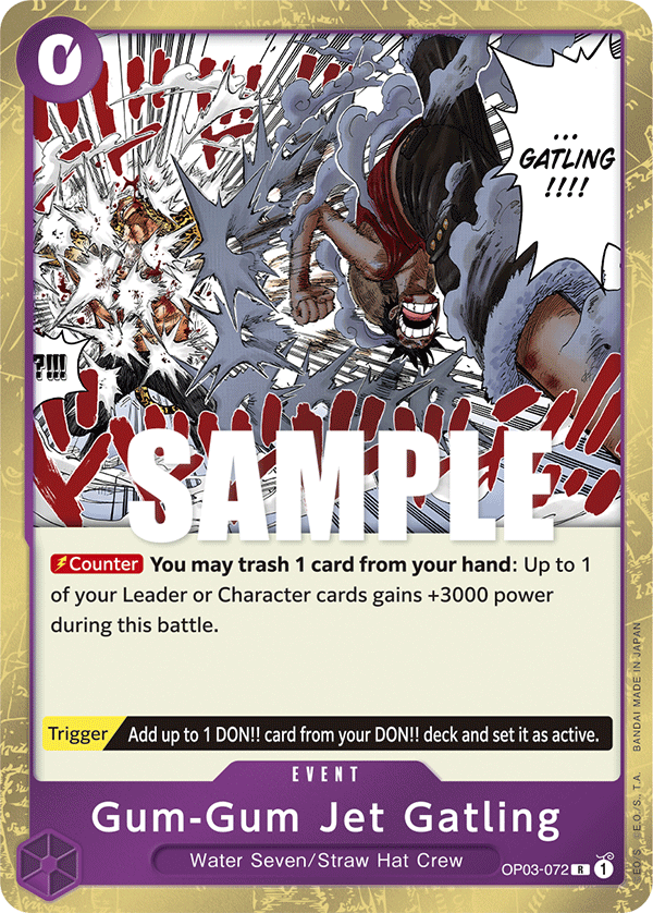 Gum-Gum Jet Gatling #OP03-072 - Rare OP-03 Pillars of Strength