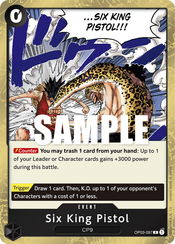 Six King Pistol #OP03-097 - Rare OP-03 Pillars of Strength