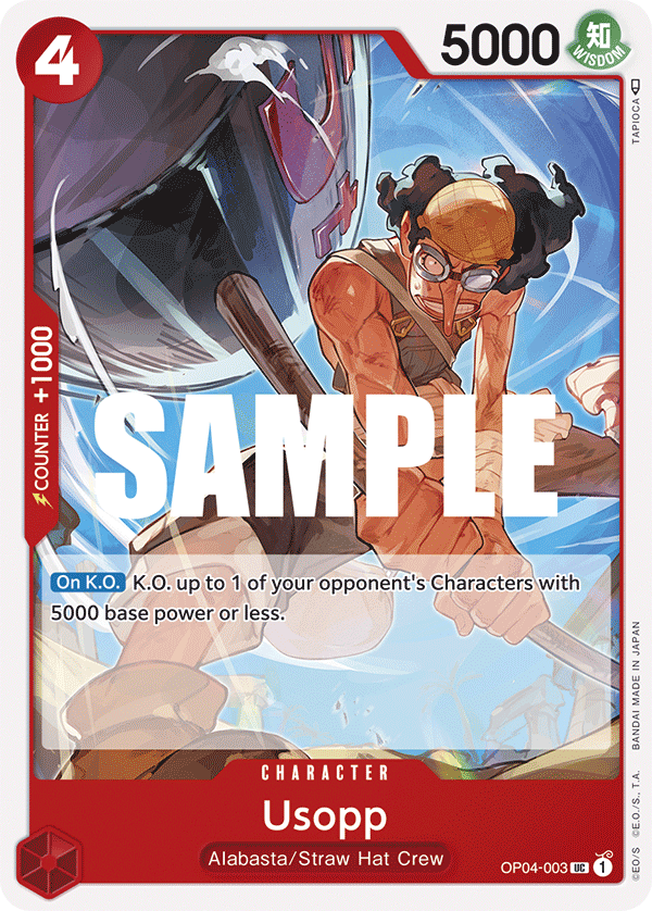 Playset (4) 4x Usopp OP04-003 - Uncommon OP-04 Kingdoms Of Intrigue