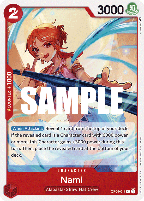 Playset (4) 4x Nami OP04-011 - Common OP-04 Kingdoms Of Intrigue