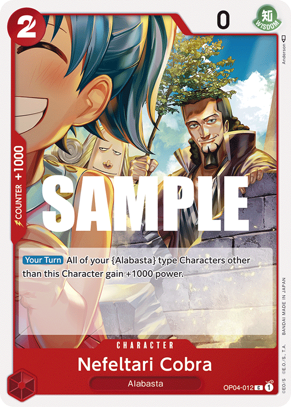 Playset (4) 4x Nefeltari Cobra OP04-012 - Common OP-04 Kingdoms Of Intrigue