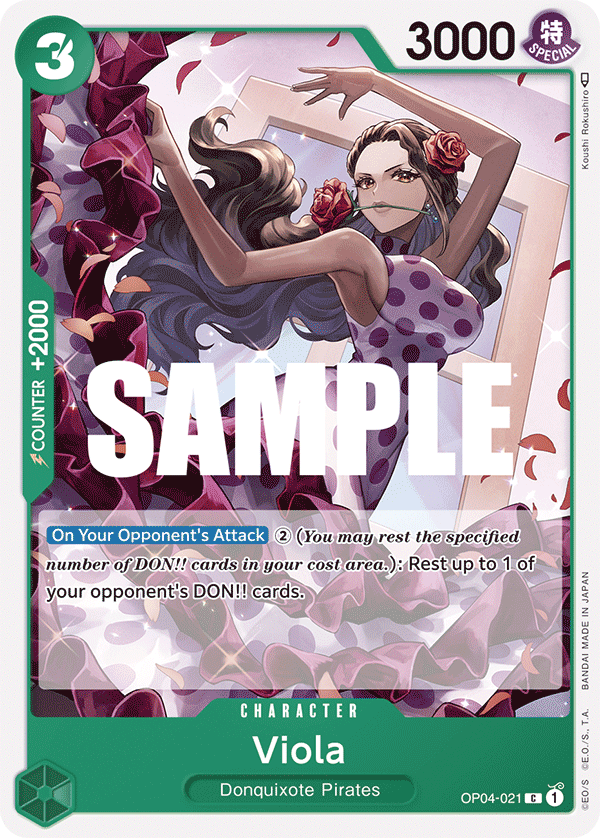 Playset (4) 4x Viola OP04-021 - Common OP-04 Kingdoms Of Intrigue