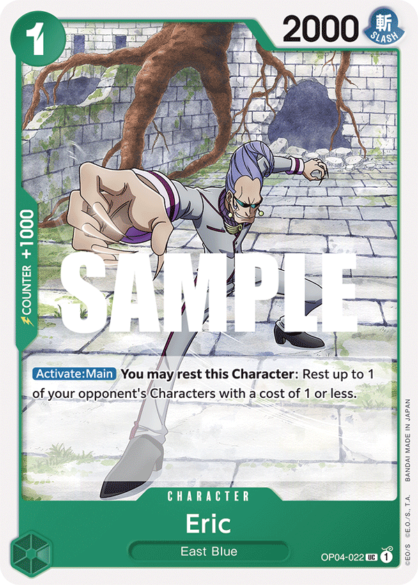 Playset (4) 4x Eric OP04-022 - Uncommon OP-04 Kingdoms Of Intrigue