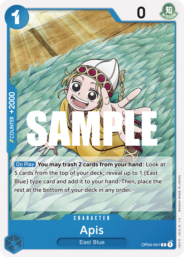 Playset (4) 4x Apis OP04-041 - Common OP-04 Kingdoms Of Intrigue