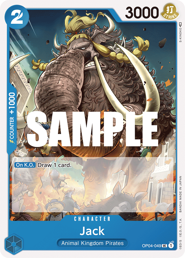 Playset (4) 4x Jack OP04-049 - Uncommon OP-04 Kingdoms Of Intrigue