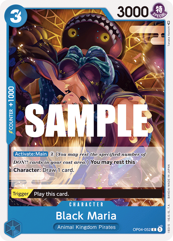 Playset (4) 4x Black Maria OP04-052 - Common OP-04 Kingdoms Of Intrigue