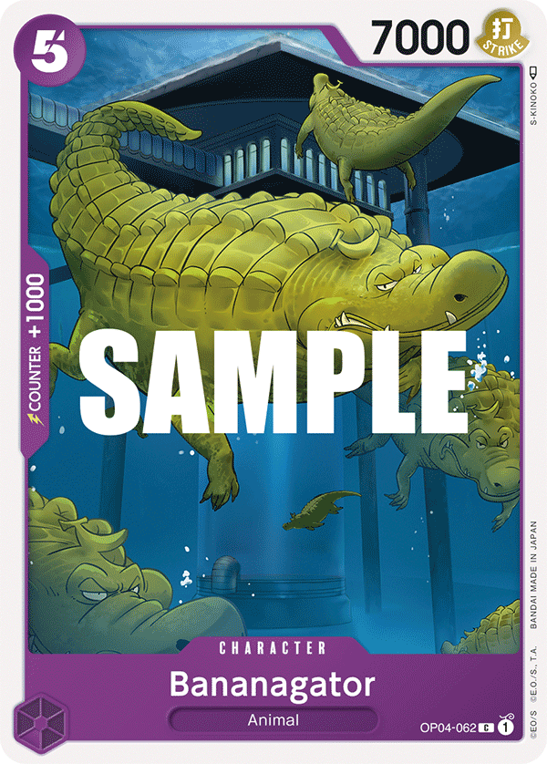 Playset (4) 4x Bananagator OP04-062 - Common OP-04 Kingdoms Of Intrigue