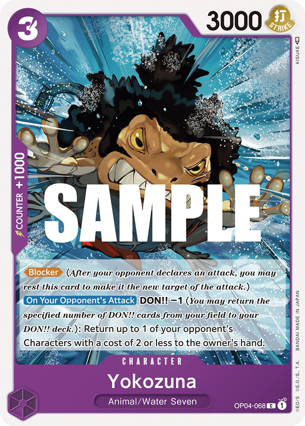 Playset (4) 4x Yokozuna OP04-068 - Common OP-04 Kingdoms Of Intrigue