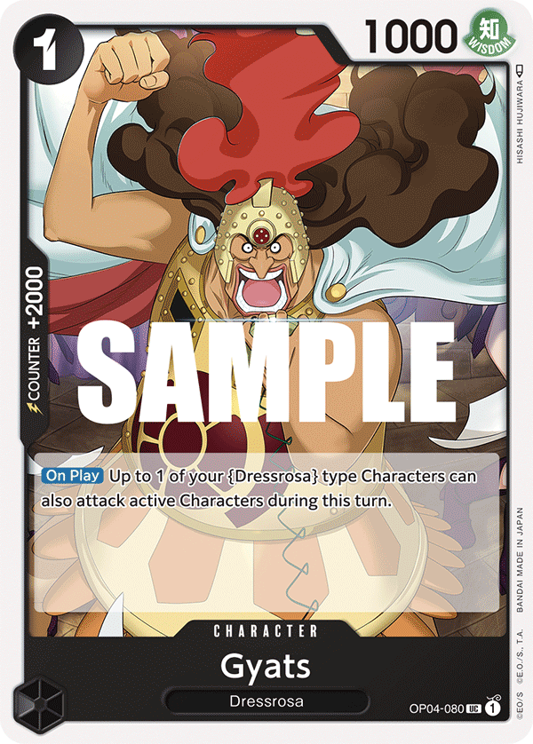Playset (4) 4x Gyats OP04-080 - Uncommon OP-04 Kingdoms Of Intrigue