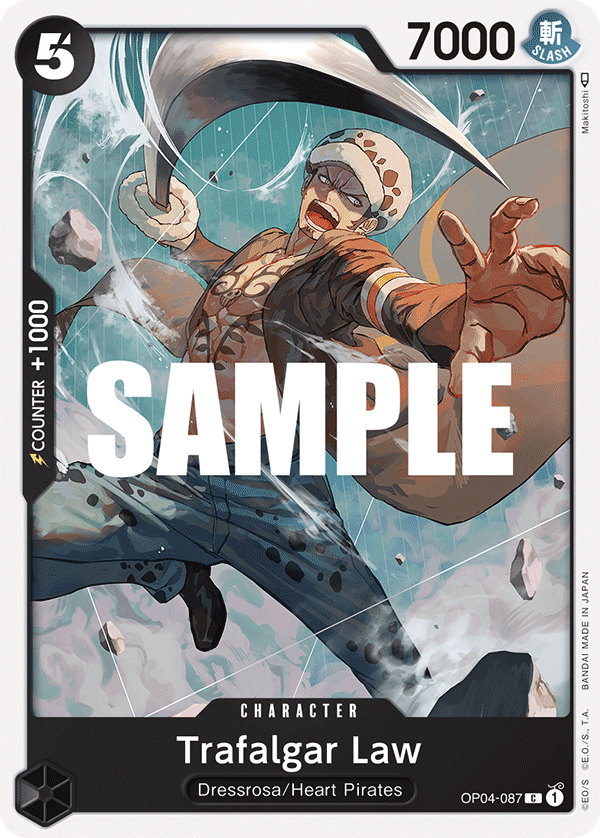Playset (4) 4x Trafalgar Law OP04-087 - Common OP-04 Kingdoms Of Intrigue