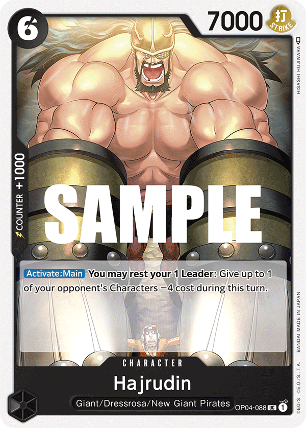 Playset (4) 4x Hajrudin OP04-088 - Uncommon OP-04 Kingdoms Of Intrigue