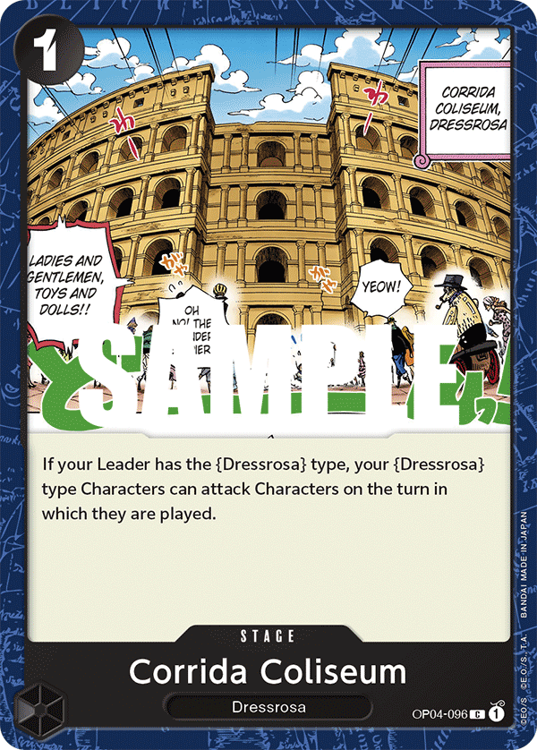 Playset (4) 4x Corrida Coliseum OP04-096 - Common OP-04 Kingdoms Of Intrigue