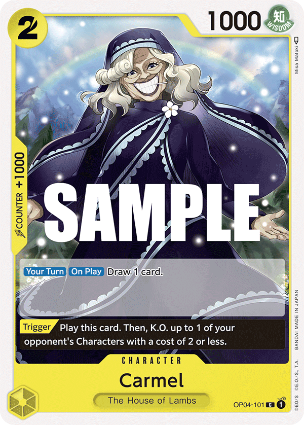 Playset (4) 4x Carmel OP04-101 - Common OP-04 Kingdoms Of Intrigue