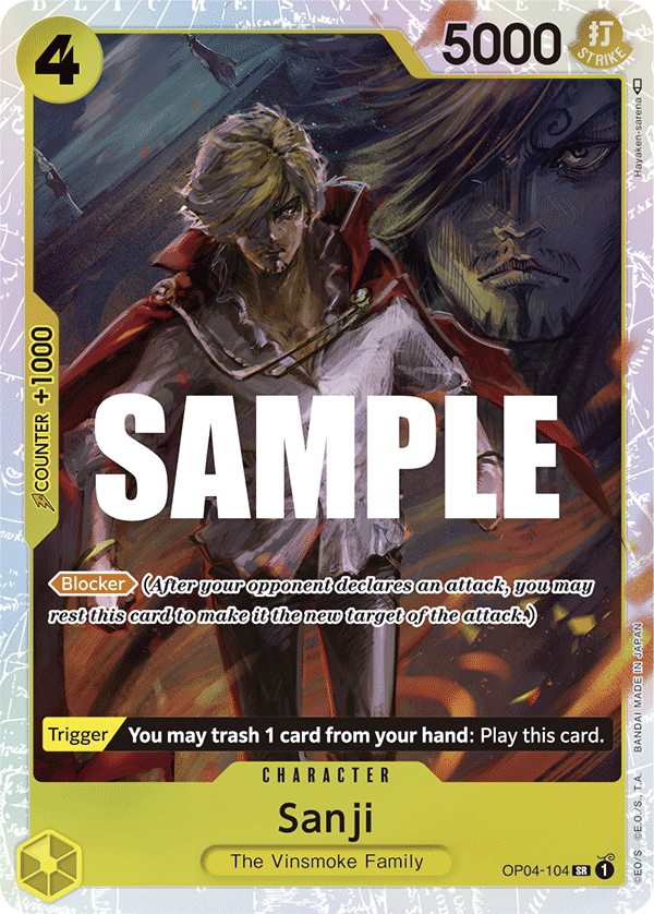 Sanji OP04-104 - Super Rare OP-04 Kingdoms Of Intrigue