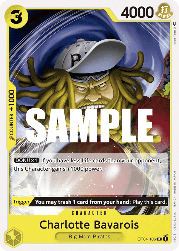Playset (4) 4x Charlotte Bavarois OP04-106 - Common OP-04 Kingdoms Of Intrigue