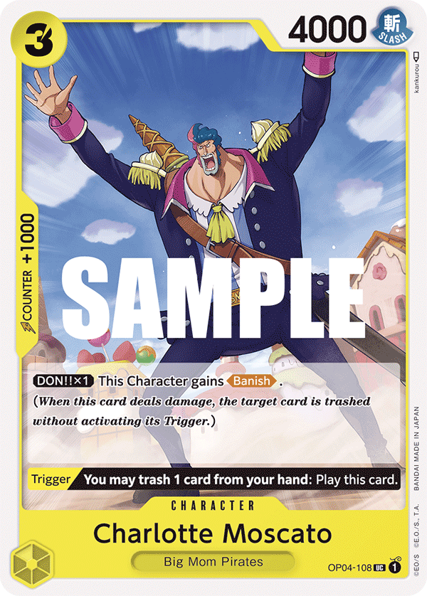 Playset (4) 4x Charlotte Moscato OP04-108 - Uncommon OP-04 Kingdoms Of Intrigue