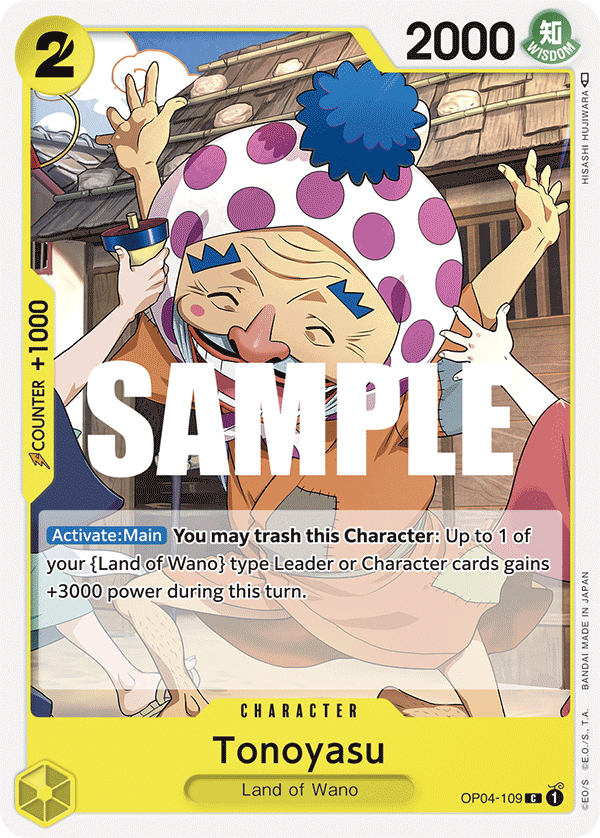 Playset (4) 4x Tonoyasu OP04-109 - Common OP-04 Kingdoms Of Intrigue