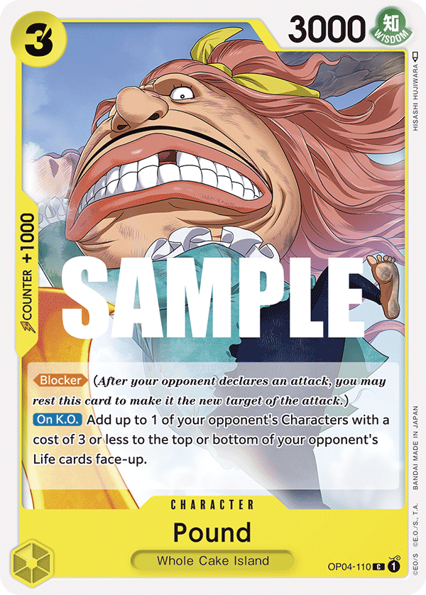 Playset (4) 4x Pound OP04-110 - Common OP-04 Kingdoms Of Intrigue