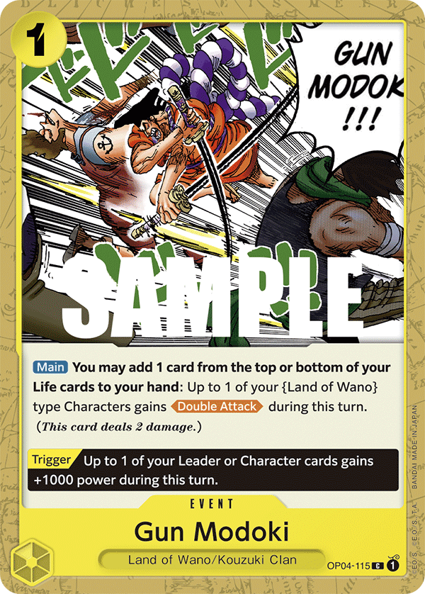 Playset (4) 4x Gun Modoki OP04-115 - Common OP-04 Kingdoms Of Intrigue