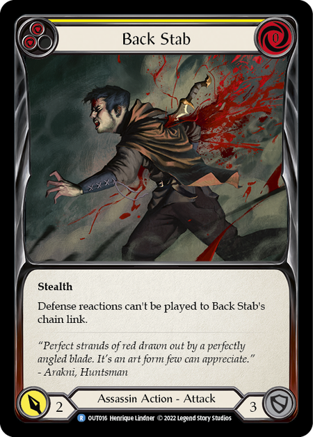 Back Stab (Yellow) - OUT016 - Rare Outsiders