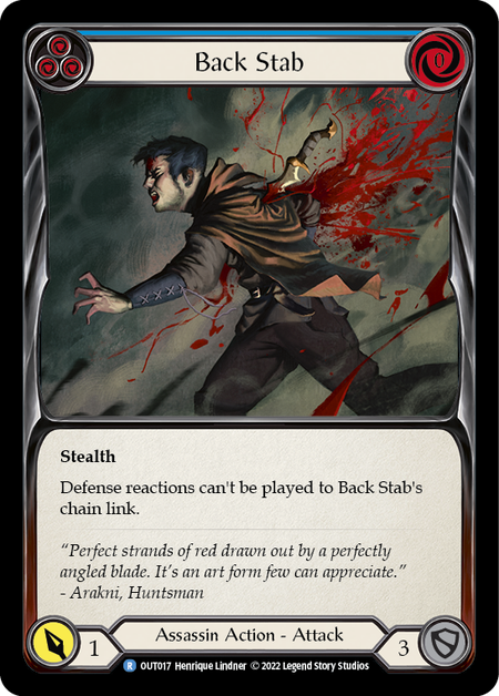 Back Stab (Blue) - OUT017 - Rare Outsiders