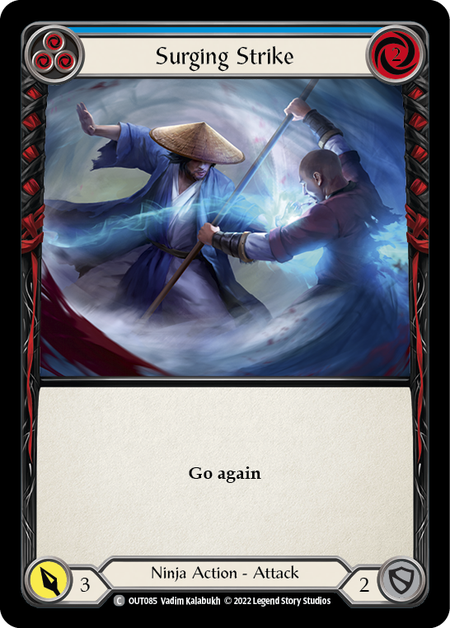 Surging Strike (Blue) - OUT085 - Common Outsiders