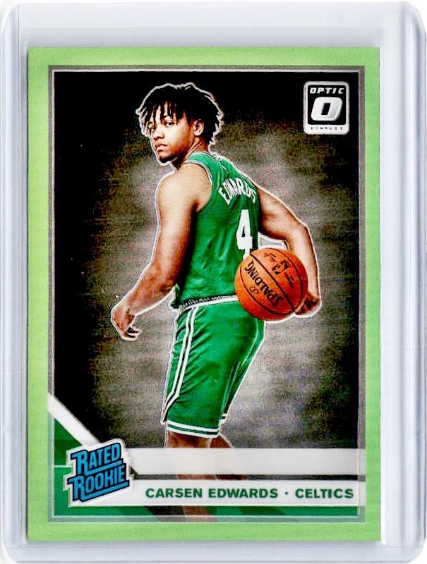 2019-20 Optic CARSEN EDWARDS Rated Rookie Lime Green Prizm 25/149-Cherry Collectables