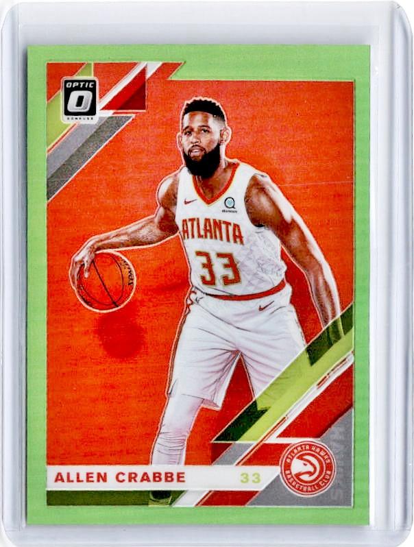 2019-20 Optic ALLEN CRABBE Lime Green Prizm 90/149-Cherry Collectables