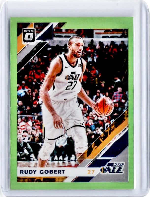 2019-20 Optic RUDY GOBERT Lime Green Prizm 135/149-Cherry Collectables
