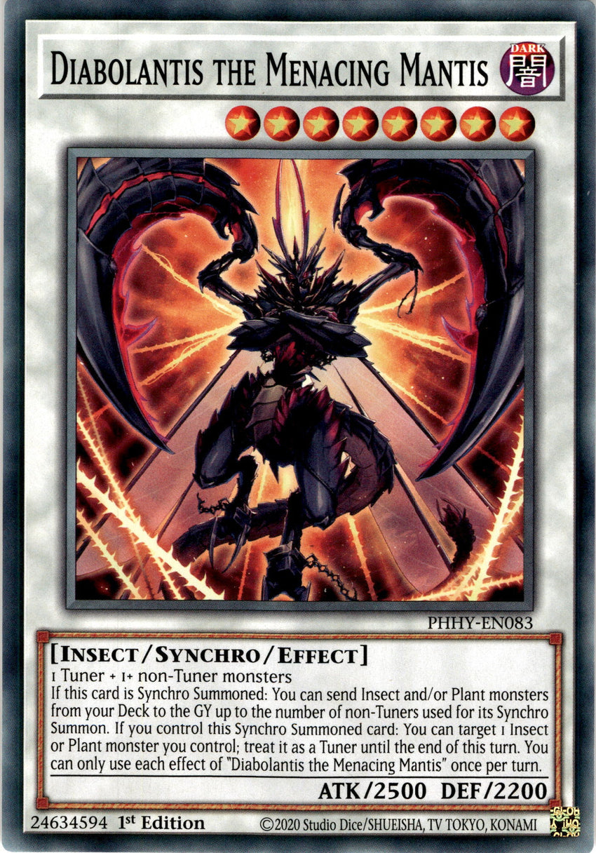 Diabolantis the Menacing Mantis - PHHY-EN083 - Common 1st Edition