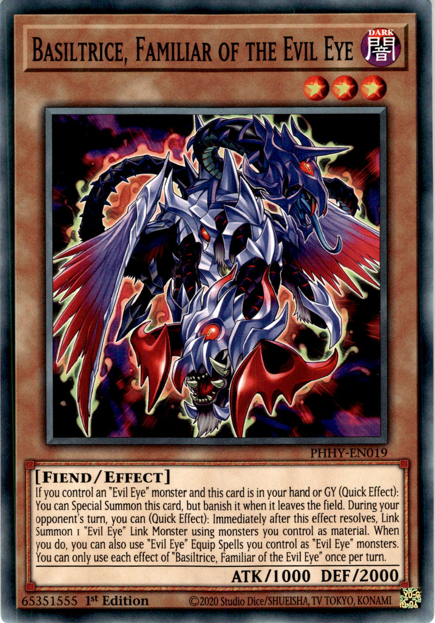 Basiltrice, Familiar of the Evil Eye - PHHY-EN019 - Common 1st Edition
