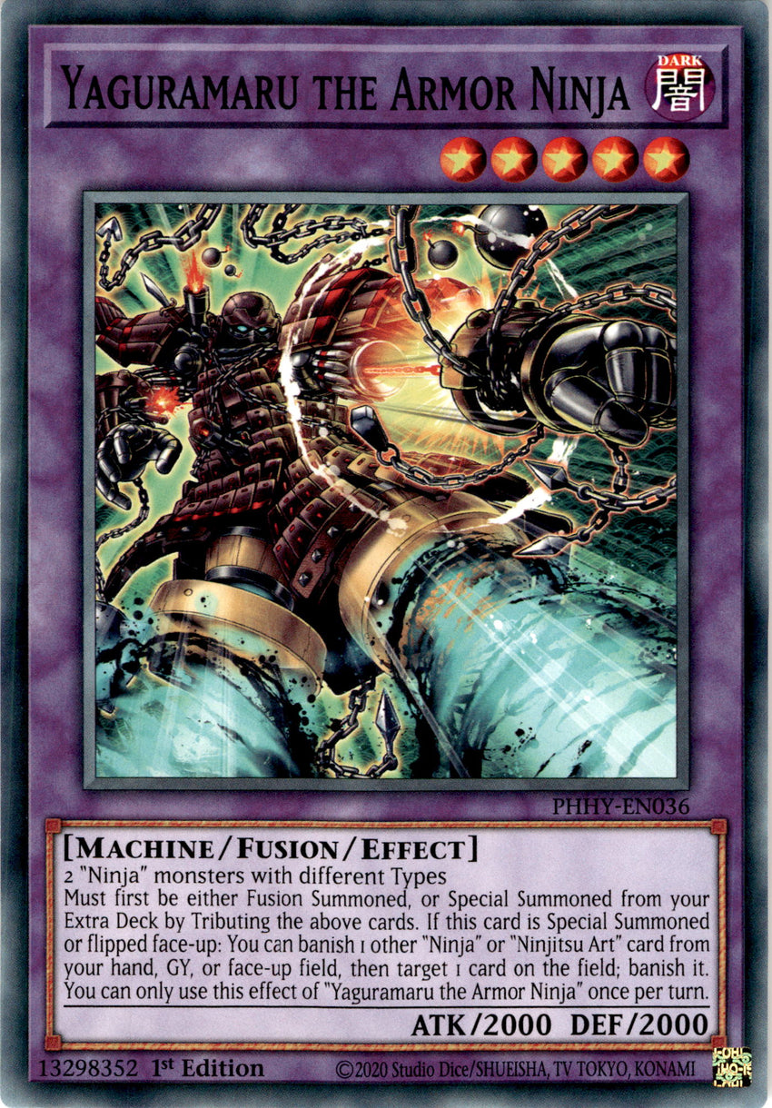 Yaguramaru the Armor Ninja - PHHY-EN036 - Common 1st Edition