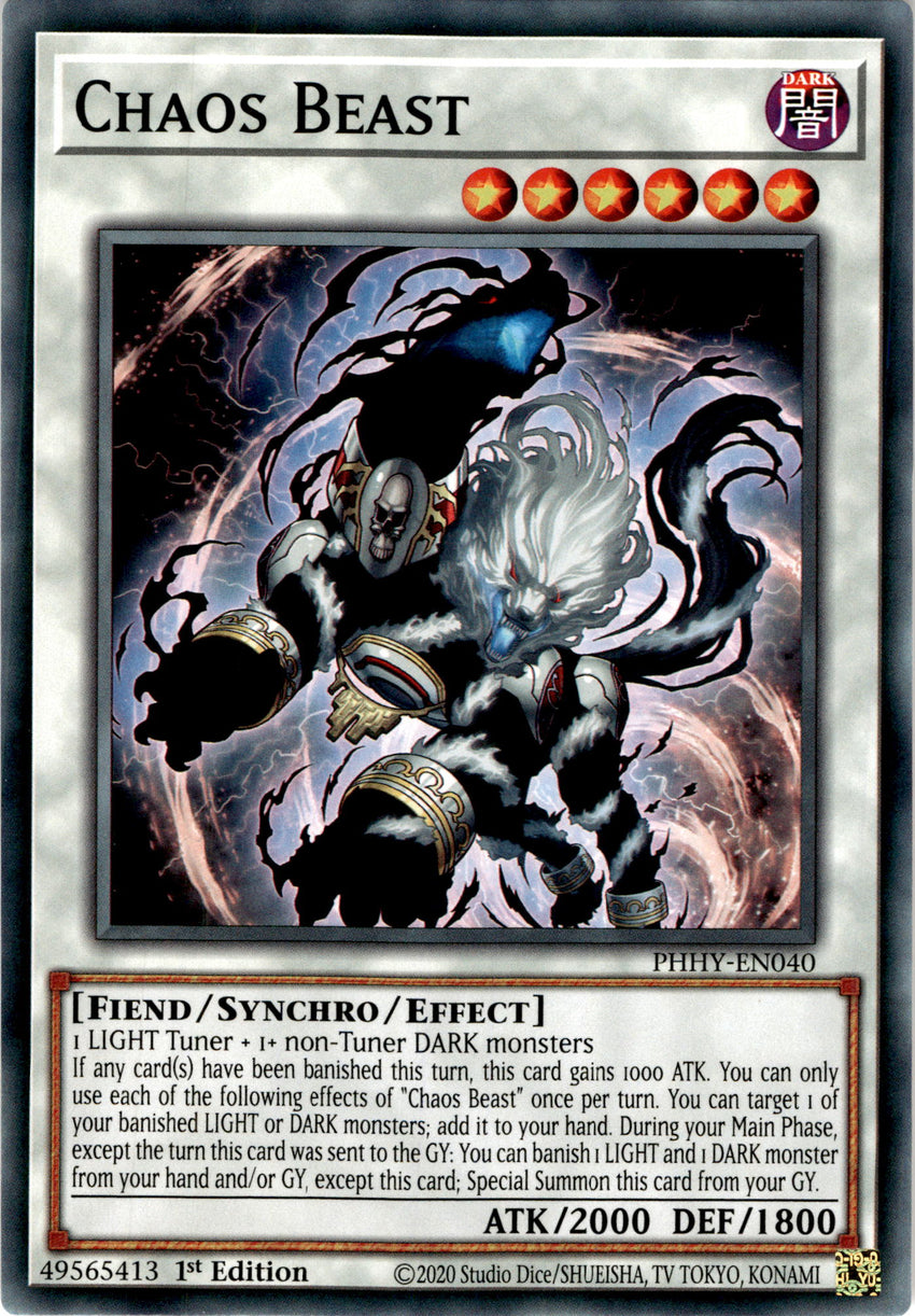 Chaos Beast - PHHY-EN040 - Common 1st Edition