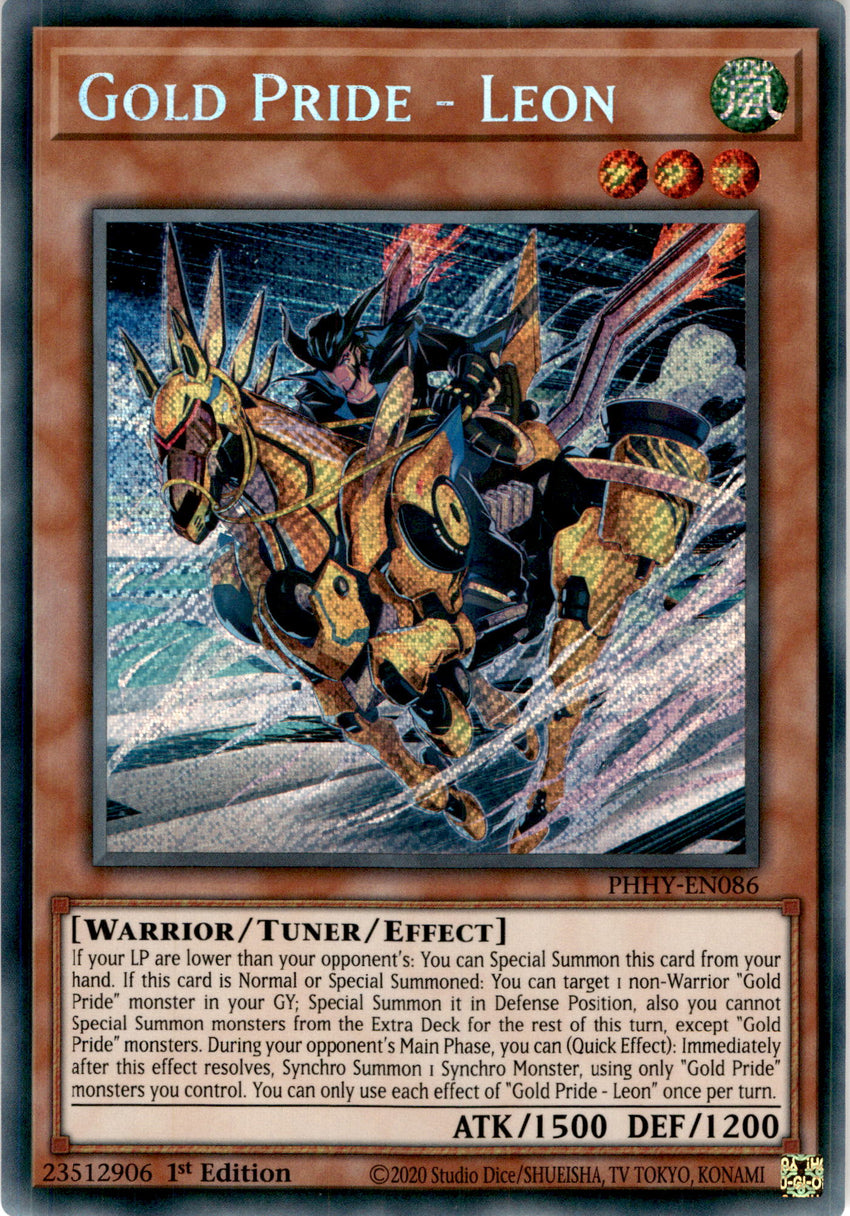 Gold Pride - Leon - Phhy-en086 - Secret Rare 1st Edition