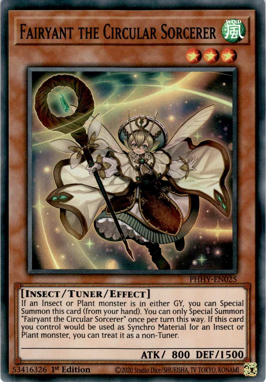 Fairyant the Circular Sorcerer - PHHY-EN025 - Super Rare 1st Edition