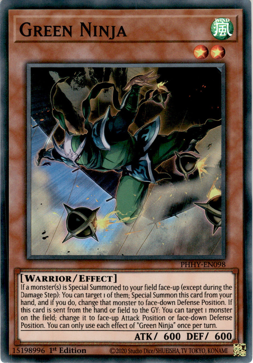 Green Ninja - PHHY-EN098 - Super Rare 1st Edition