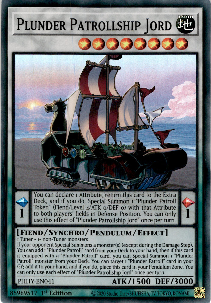 Plunder Patrollship Jord - Phhy-en041 - Super Rare 1st Edition