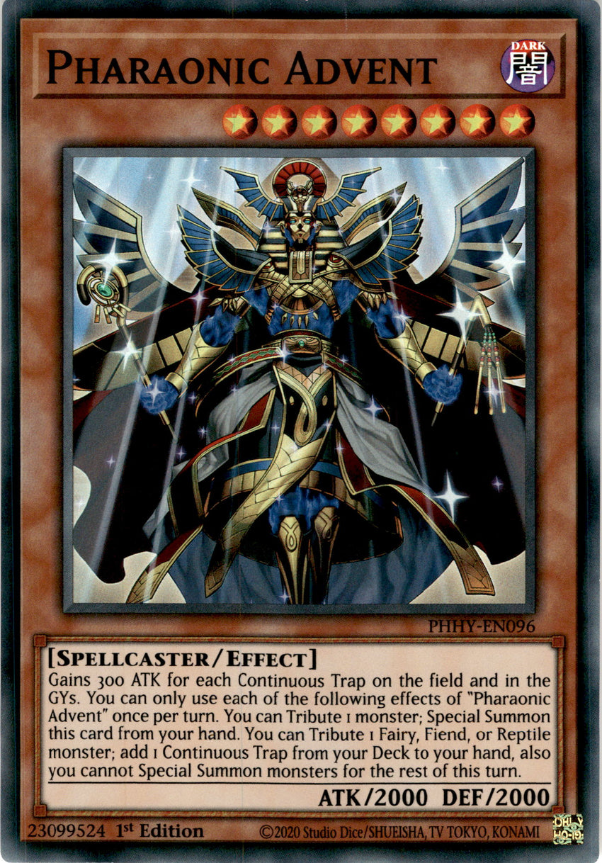Playset 3 3x Pharaonic Advent - Phhy-en096 - Super Rare 1st Edition