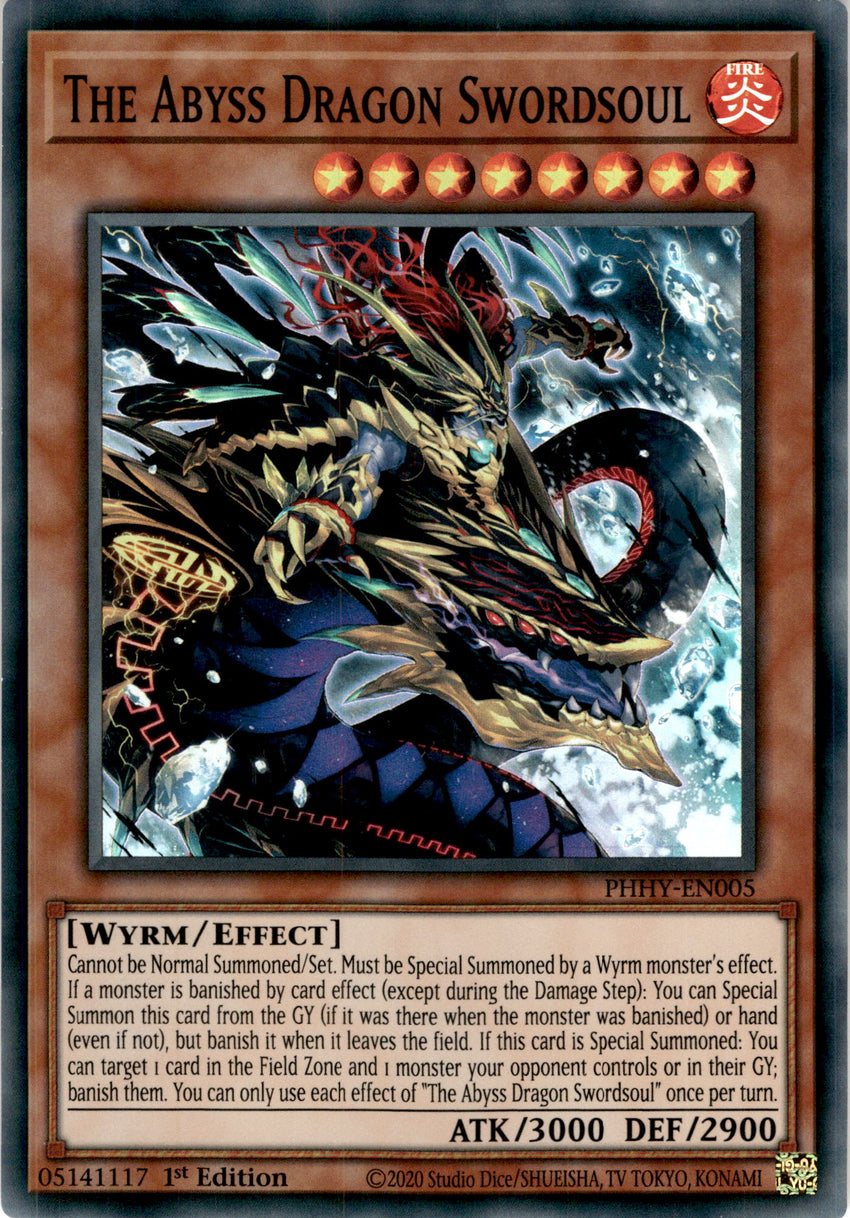 The Abyss Dragon Swordsoul - PHHY-EN005 - Super Rare 1st Edition