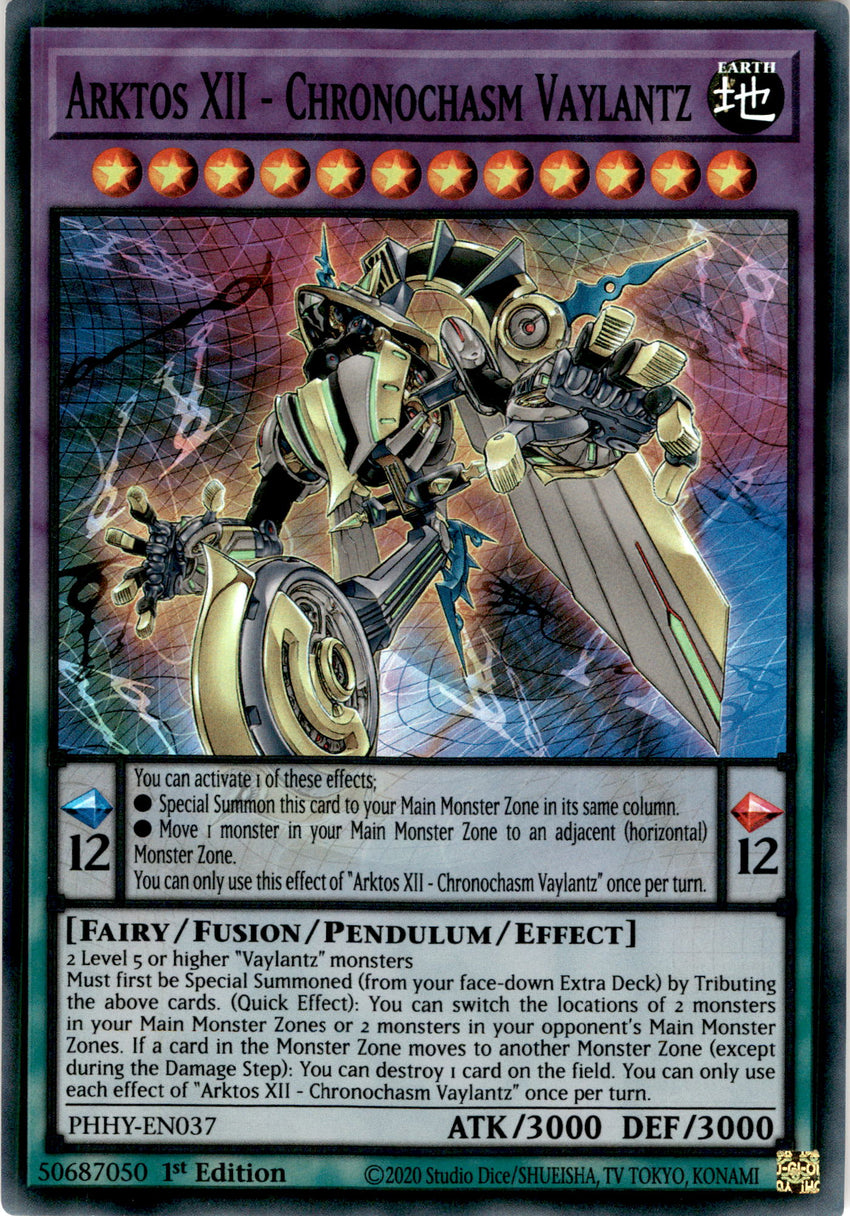 Arktos XII - Chronochasm Vaylantz - PHHY-EN037 - Super Rare 1st Edition