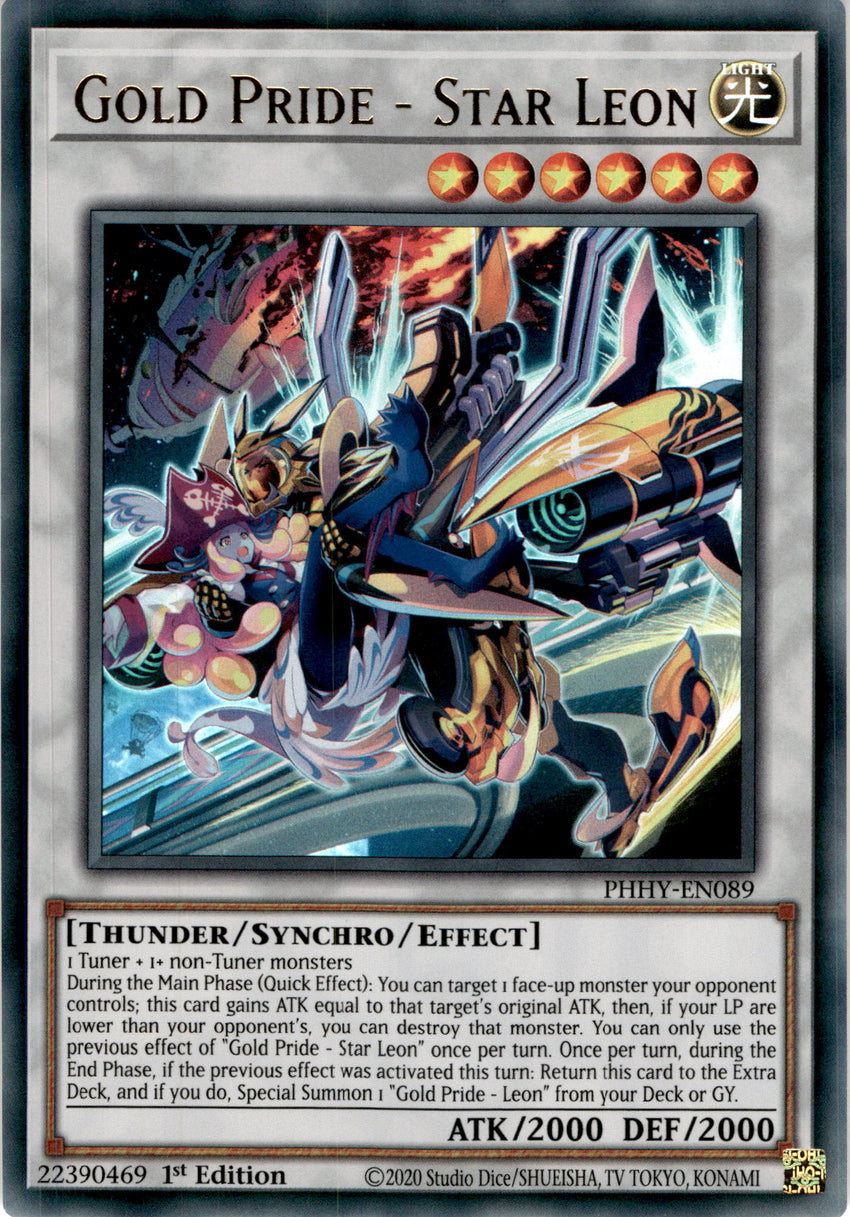 gold ultra rare yugioh cards Gold Pride - Star Leon - Phhy-en089