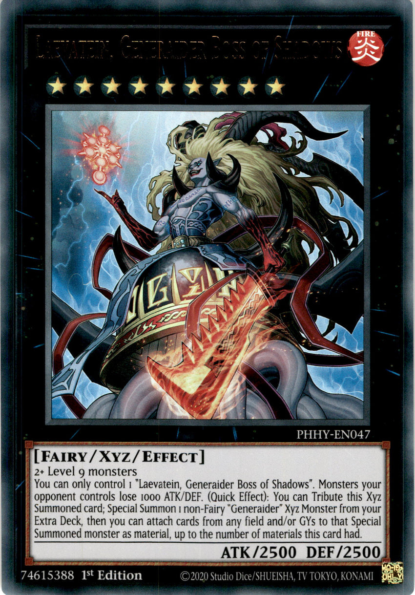 Laevatein, Generaider Boss of Shadows - PHHY-EN047 - Ultra Rare 1st Edition