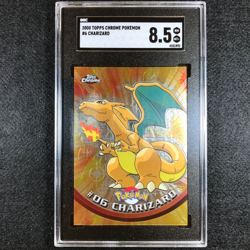 SGC 8.5 Charizard - No 6 - 2000 Topps Chrome Base 892